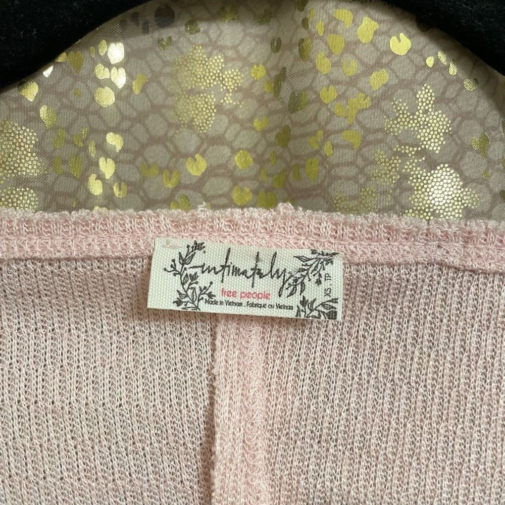 Free People Pink Nectar Sloane Henley Long Sleeve Bodysuit, XS - Picture 4 of 9